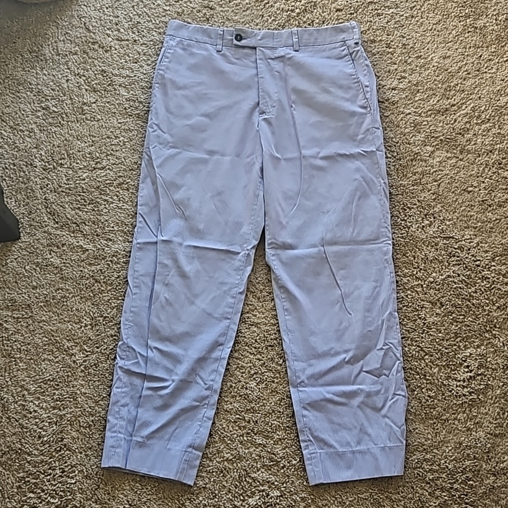 Bloomingdale's light blue pinstripe dress pants, size 32R